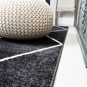 Cole Minimalist Diamond Trellis Area Rug